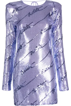 ROTATE Vestido corto con lentejuelas y detalle del logo