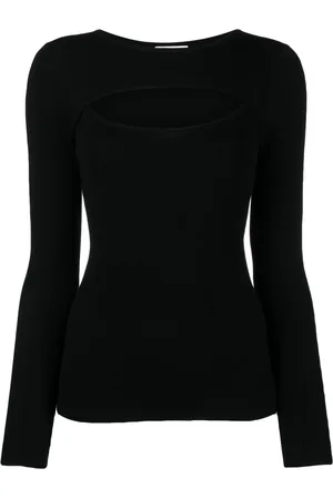 Allude Suéter de tejido fino de canalé