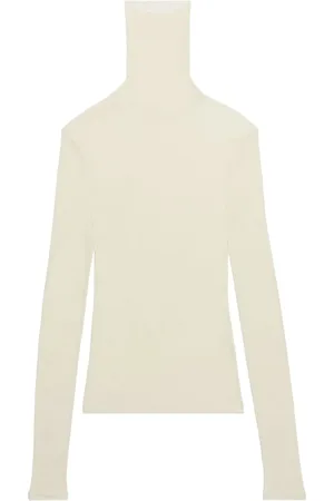 Ami Top de canalé con cuello vuelto