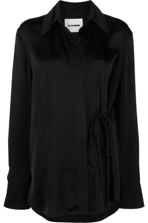 Jil Sander Falda midi cruzada con moño