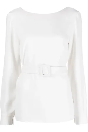 P.A.R.O.S.H. Blusa con cinturón y espalda en V