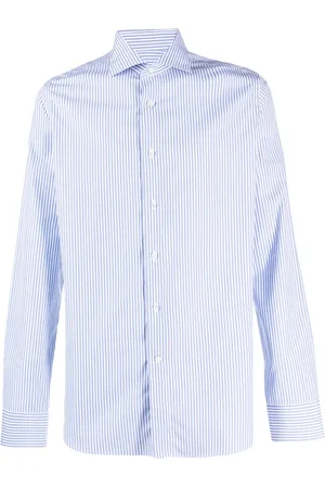 CANALI Camisa con motivo de rayas diplomáticas