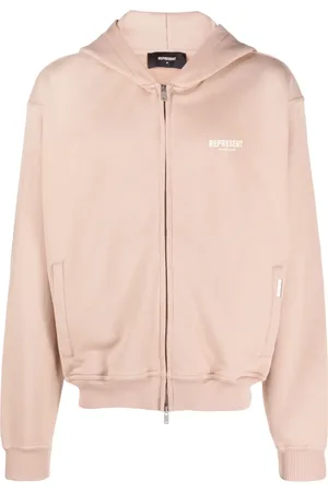 Represent Hoodie con cierre y logo estampado