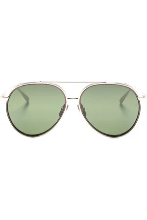 Linda Farrow Lentes de sol Torino con armazón estilo piloto