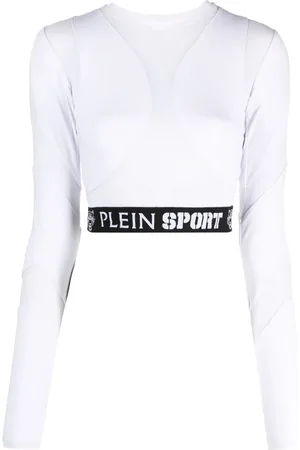 Philipp Plein Top con diseño stretch y logo estampado