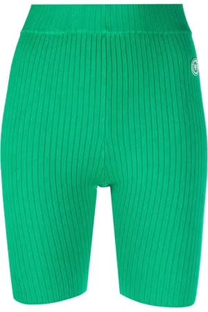 Sporty & Rich Shorts con detalles de canalé y parche del logo