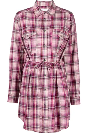 Marant Etoile Vestido camisero a cuadros