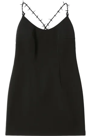 Heron Preston Vestido con tiras cruzadas y parche del logo