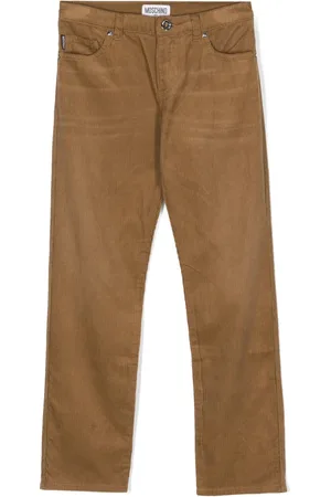 Moschino Pantalones rectos con logo bordado