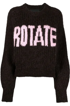 ROTATE Suéter tejido con logo en intarsia