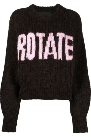 ROTATE Suéter tejido con logo en intarsia