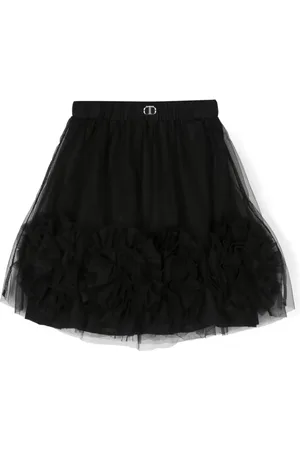 Twin-Set Falda estilo tutú con aplique de rosa