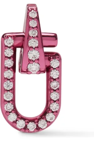 Eera Arete Reine en oro blanco de 18kt con diamantes