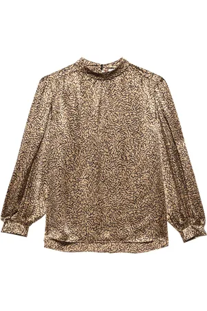 Frame Blusa de seda con estampado gráfico