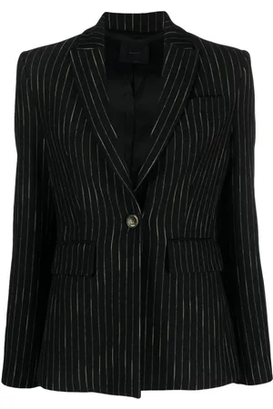 Pinko Blazer con rayas estampadas y botones