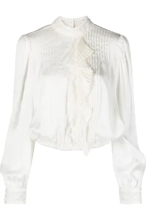 Twin-Set Blusa con encaje floral