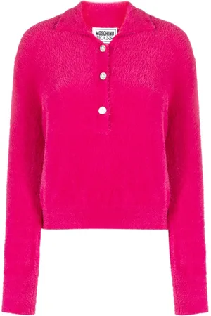 Moschino Suéter con cuello tipo playera tipo polo tejido