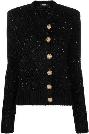 Balmain Cárdigan tejido de canalé