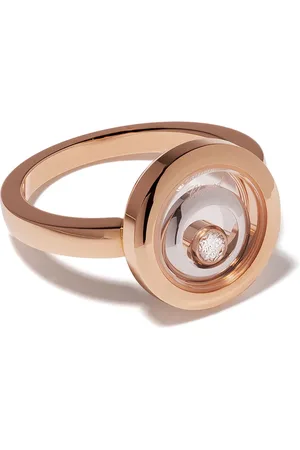 Chopard Aretes Happy Spirit en oro blanco y rosa de 18kt con diamantes
