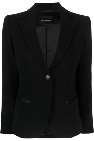 Emporio Armani Blazer con botones y ribetes satinados