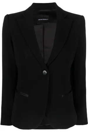 Emporio Armani Blazer con botones y ribetes satinados