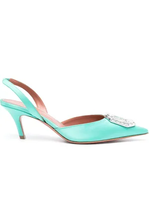 Amina Muaddi Zapatillas Camelia con tacón 60mm