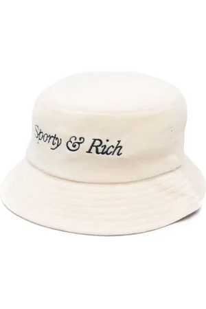 Sporty & Rich Gorro de pescador con logo bordado