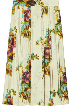 Tory Burch Falda plisada con estampado floral