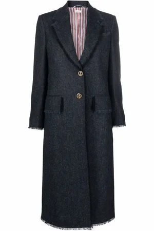 Thom Browne Abrigo de tweed con botones