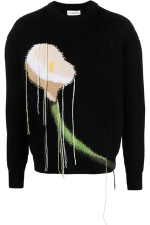 Lanvin Suéter tejido con motivo de lirio en intarsia