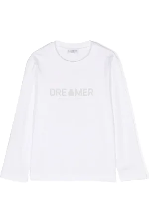 Brunello Cucinelli Playera de pijama con logo estampado