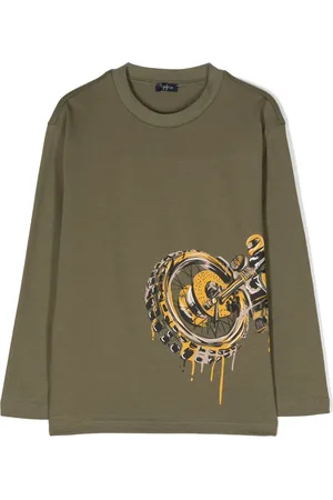 Il gufo Playera con motociclista estampado