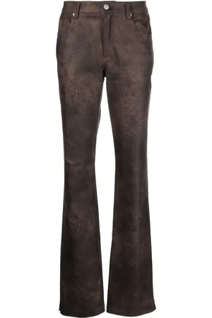 MISBHV Pantalones acampanados con efecto envejecido