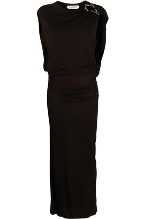 Lanvin Vestido largo con detalle de broche
