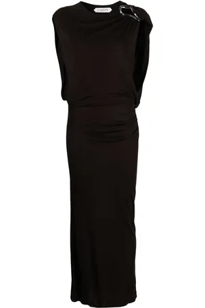 Lanvin Vestido largo con detalle de broche