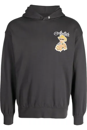 Musium Div. Hoodie con estampado de pintura