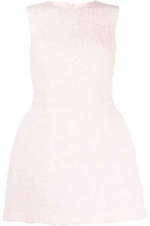 ISABEL SANCHIS Vestido de tweed con cuello redondo