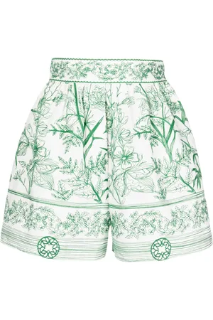 Elie saab Shorts con tiro alto y estampado floral