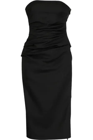 MATICEVSKI Vestido strapless con diseño fruncido