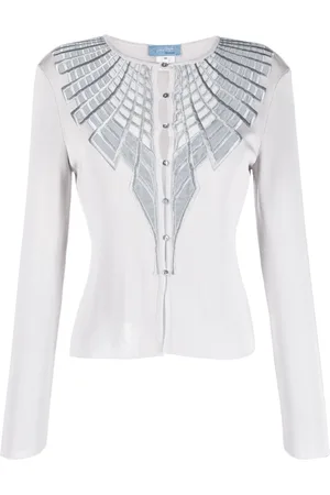 MUGLER Top tejidos con motivo Wing