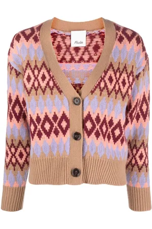Allude Cárdigan tejido en intarsia con cuello en V