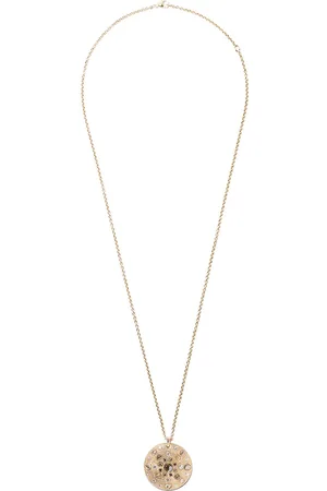 De Beers 18kt yellow gold Talisman 10 Medal diamond small necklace