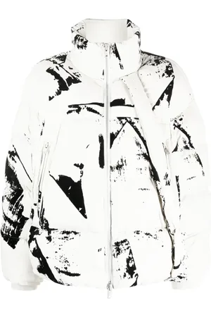Y-3 Chamarra capitonada con estampado gráfico
