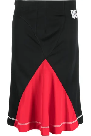 WALES BONNER Falda midi con diseño color block