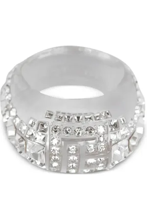 Balmain Anillo con detalles de strass
