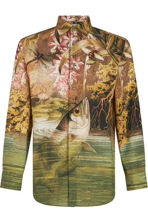 Etro Camisa con estampado de naturaleza