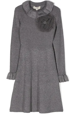 Twin-Set Vestido tejido de canalé con glitter