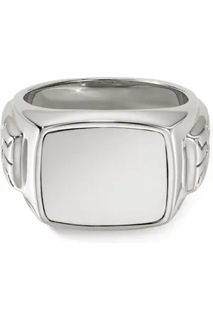 John Hardy Anillo de sello ID en plata de ley