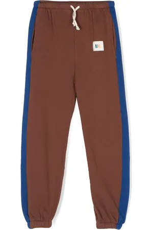 Bobo Choses Pantalones con parche del logo y ribete de rayas