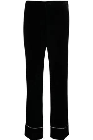 Nº21 Pantalones rectos con ribete en contraste